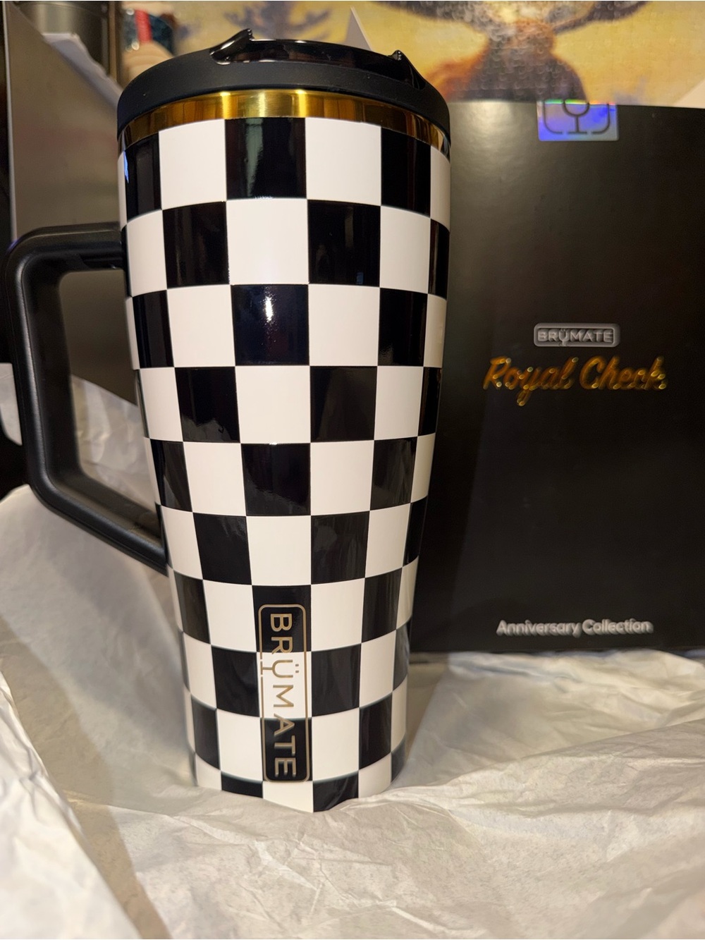 Brümate Era Flip 30oz - Black & White Checkered *SOLD OUT* Limited Edition